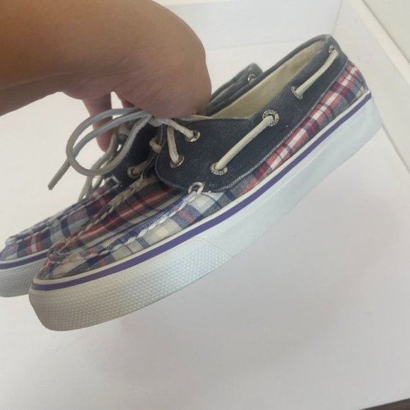 Sperry‎ Washed Plaid Boat Shoes Women's Size 6.5 M - Picture 6 of 8